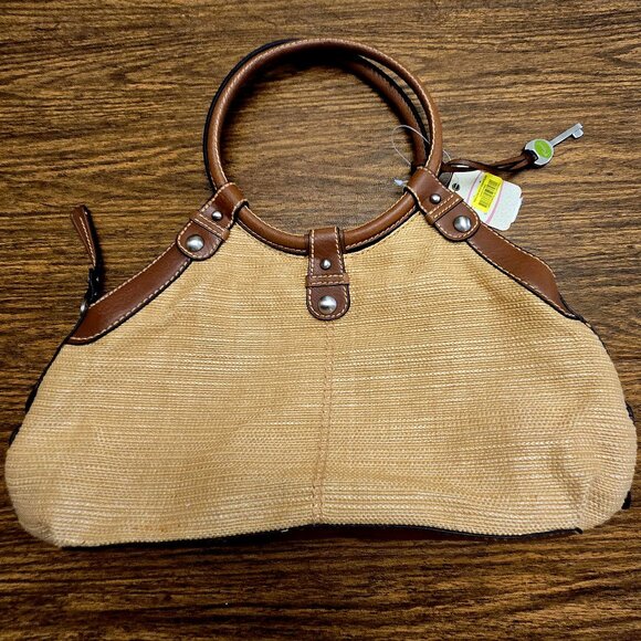 FOSSIL Genuine Classic 1954 Woven Shoulder Bag w/Leather Trim - Medium - Picture 1 of 15